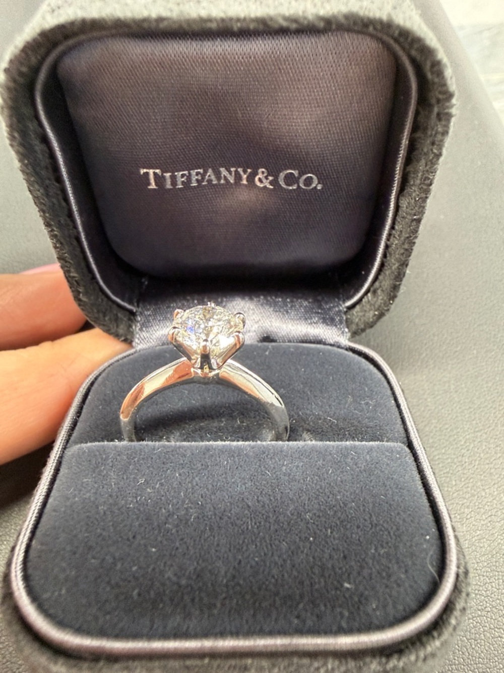 Tiffany & Co. Diamond Solitaire Ring in platinum